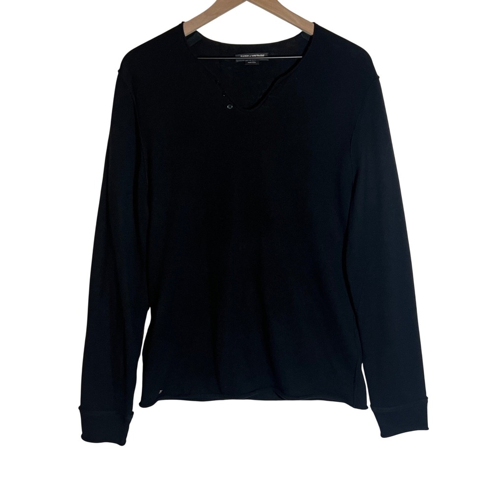 Zadig & Voltaire Monastir LC Wool Cashmere V-Neck Sweater in Black, Men's Medium